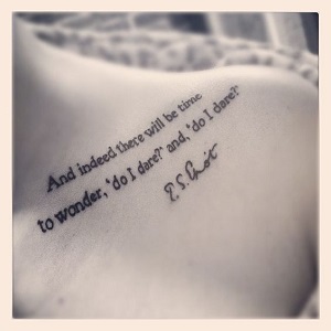 The Love Song of J. Alfred Prufrock by T. S. Eliot tattoo